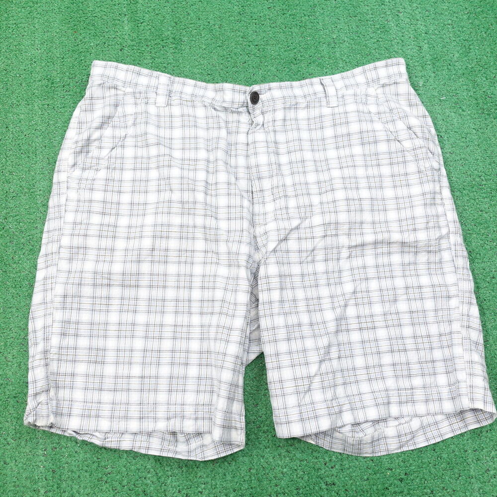 BOB TIMBERLAKE 100% COTTON BLUE WHITE PLAID SHORTS MENS SIZE 42